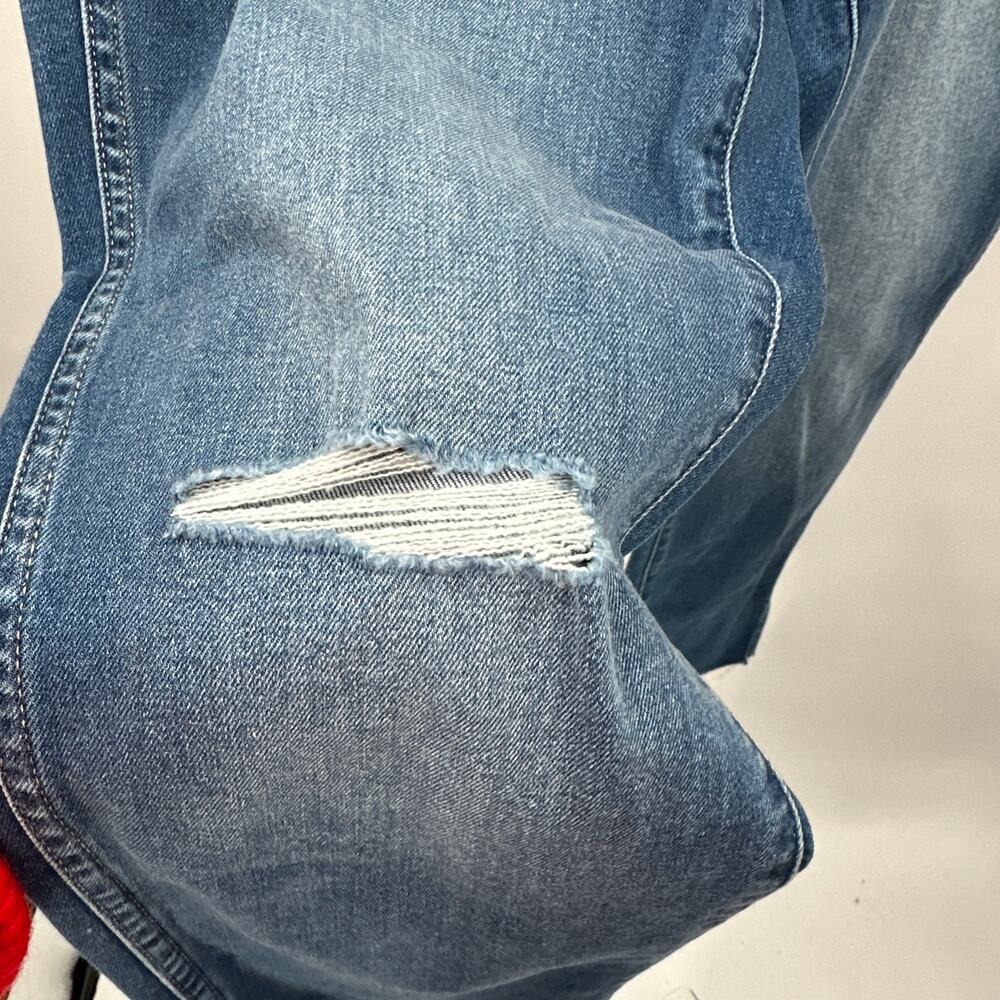 GAP DENIM Vintage Slim Mid Rise Distressed Medium Wash Jean // 16 Short - Picture 5 of 8